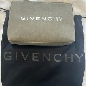GIVENCHY travel pouch in canvas green